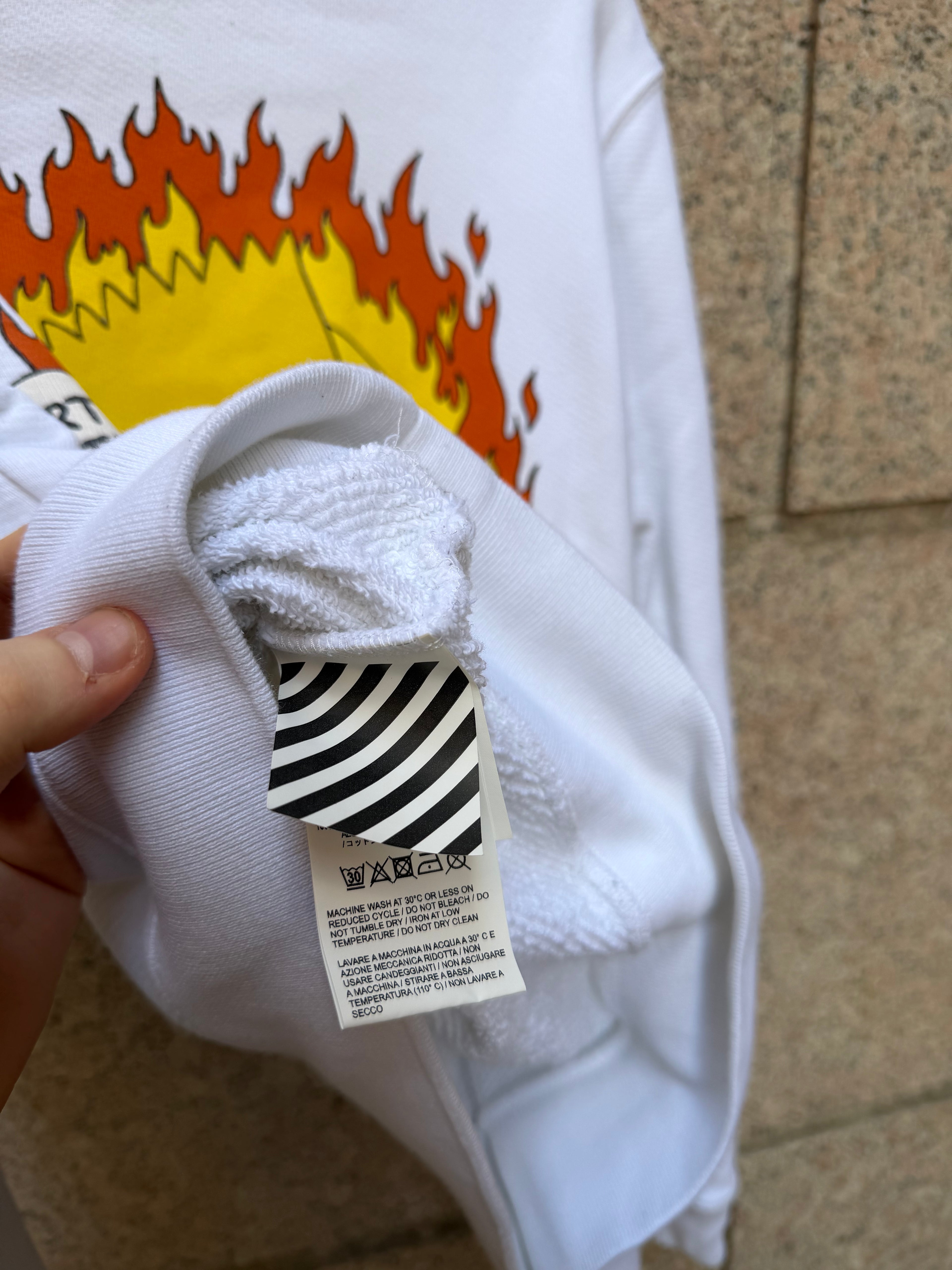 Off-White Bart Simpson Crewneck White  - M (USED)