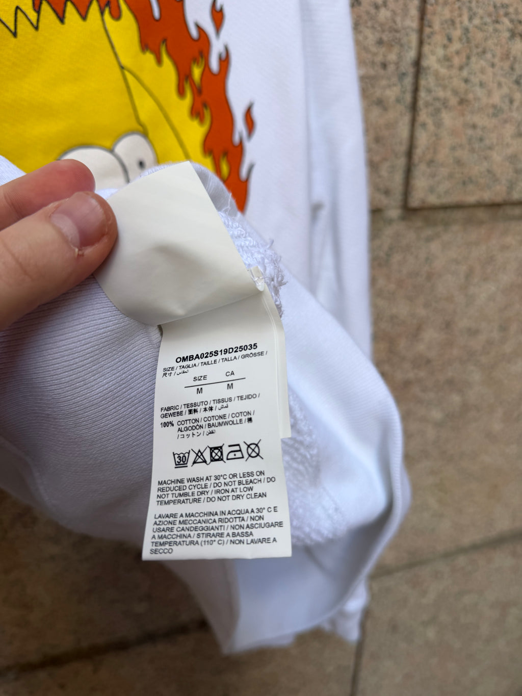 Off-White Bart Simpson Crewneck White  - M (USED)