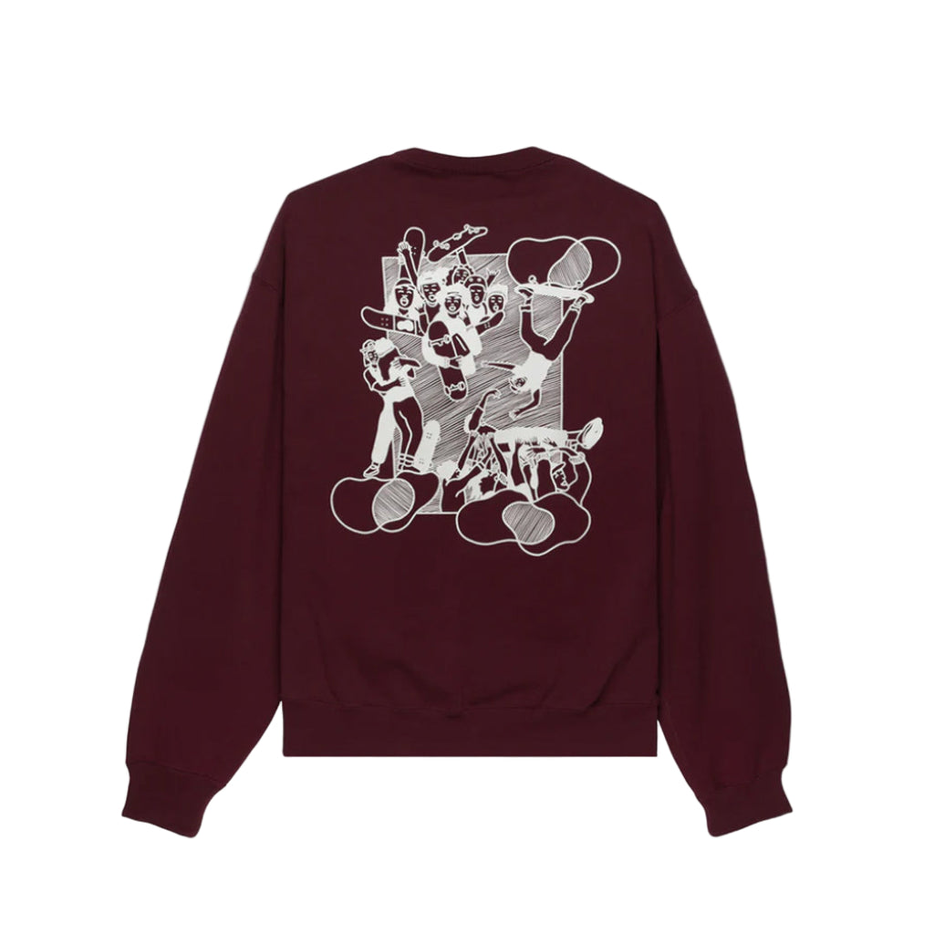 Nike SB Skate Like A Girl Fleece Crew Pullover Burgundy