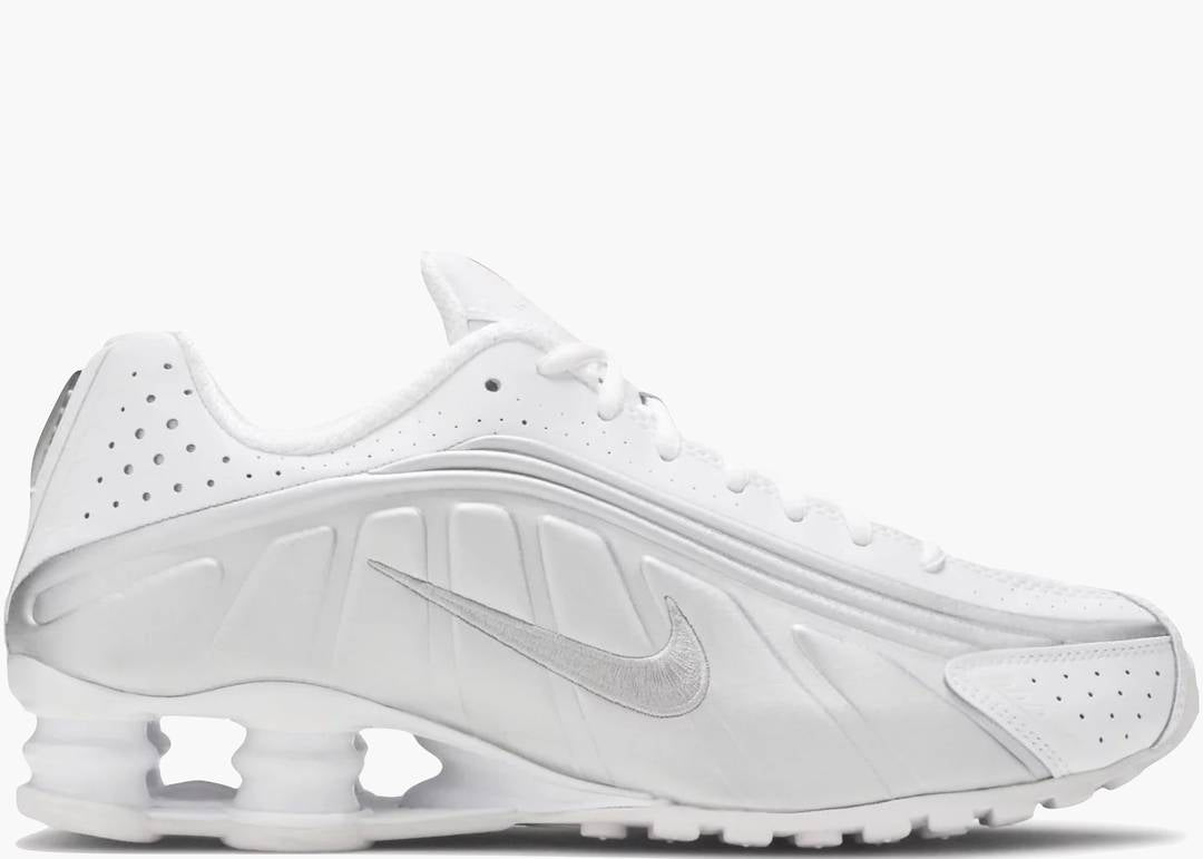 Nike Shox R4 White Metallic Silver (GS)