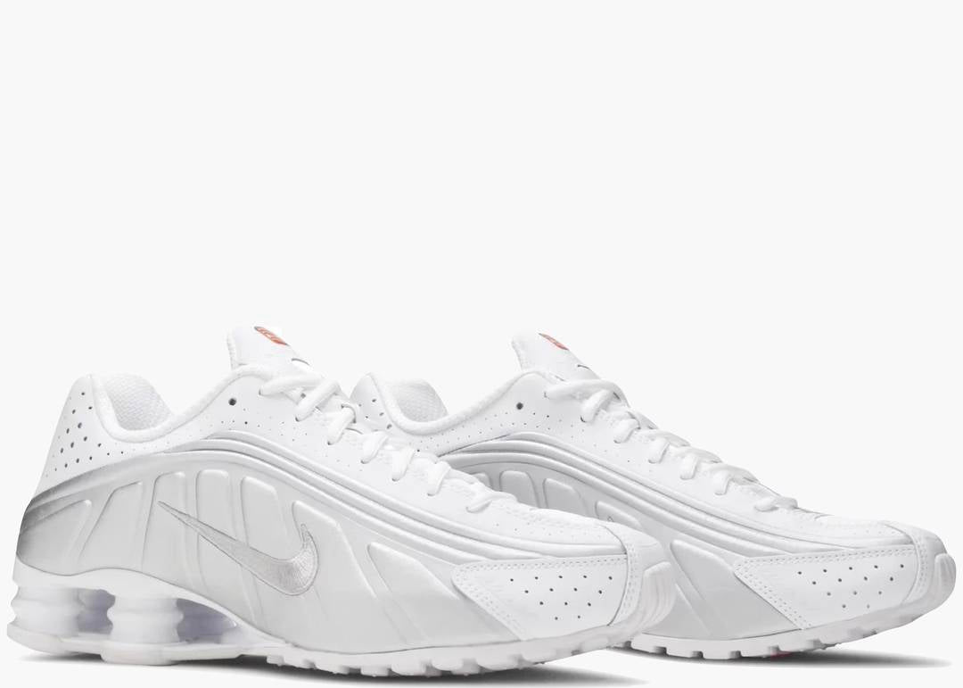 Nike Shox R4 White Metallic Silver (GS)