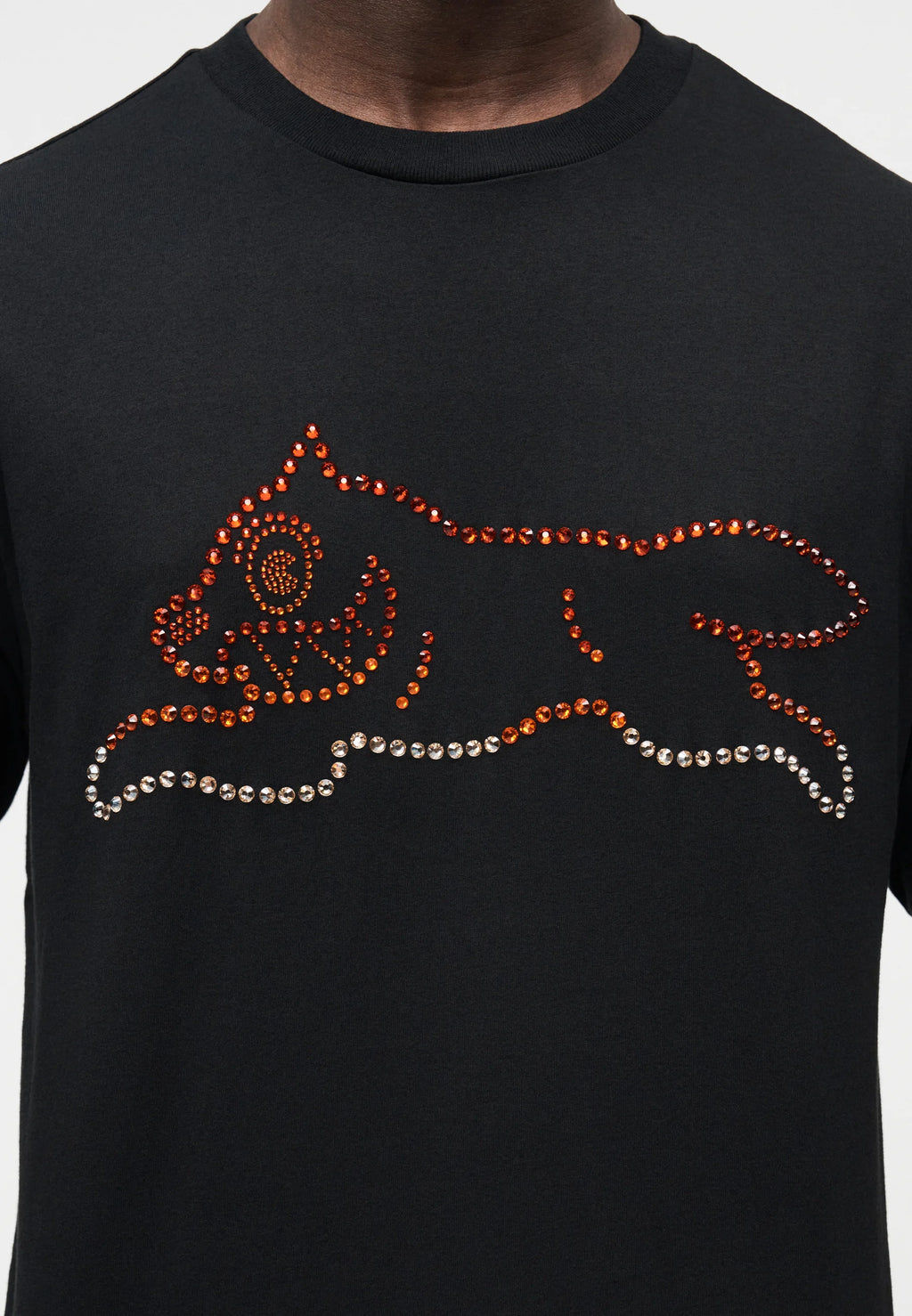 Icecream Running Dog Tee Glitter Black