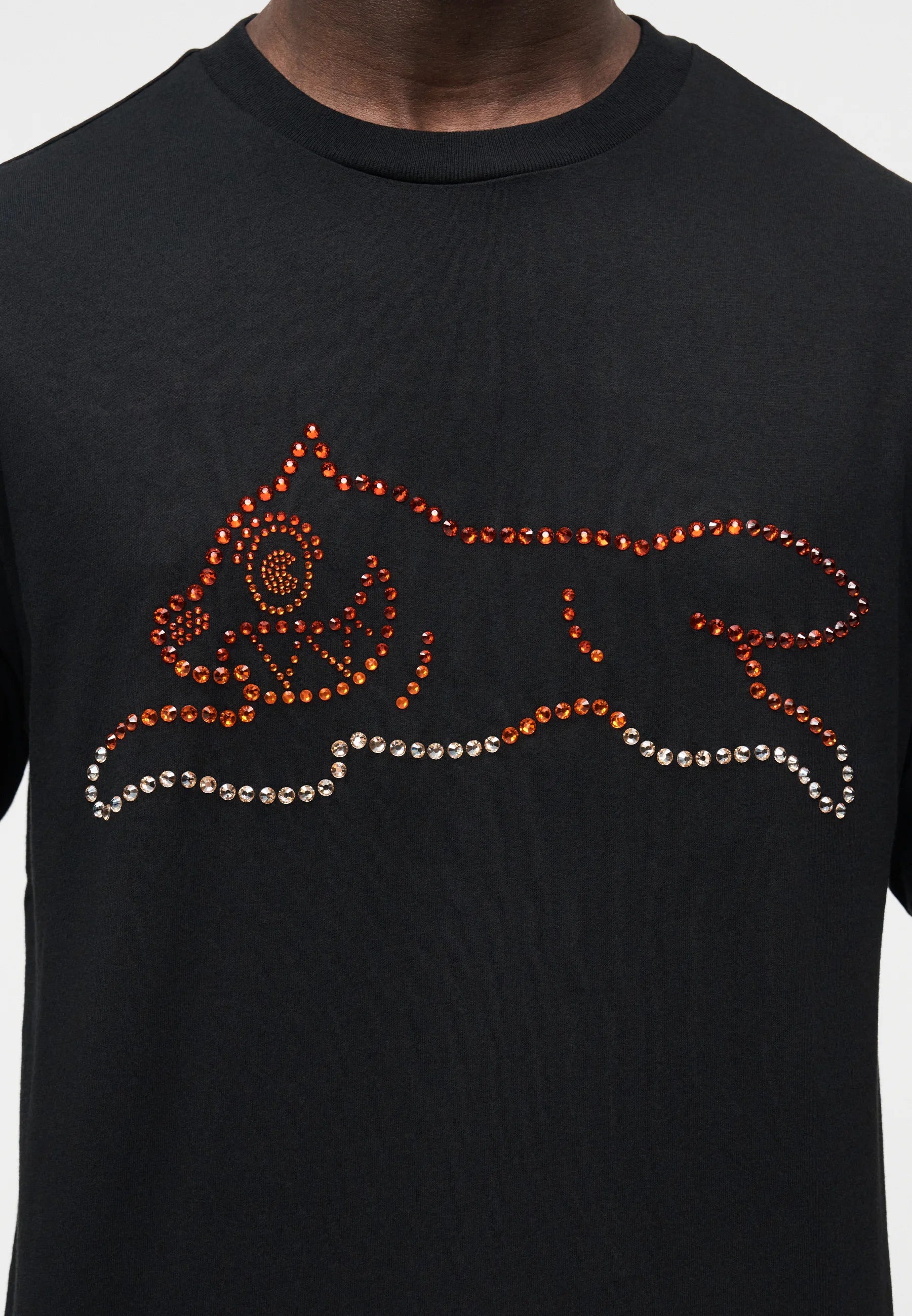 Icecream Running Dog Tee Glitter Black