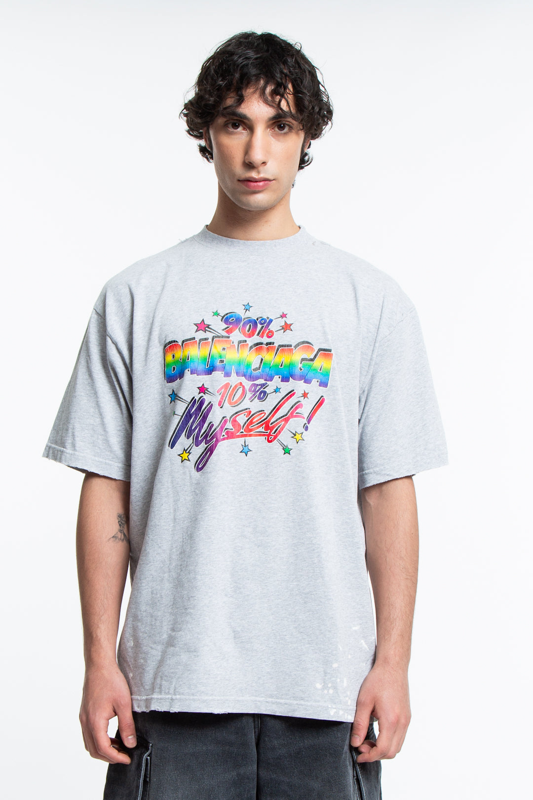BALENCIAGA 90% Balenciaga 10% Myself T-Shirt Grey