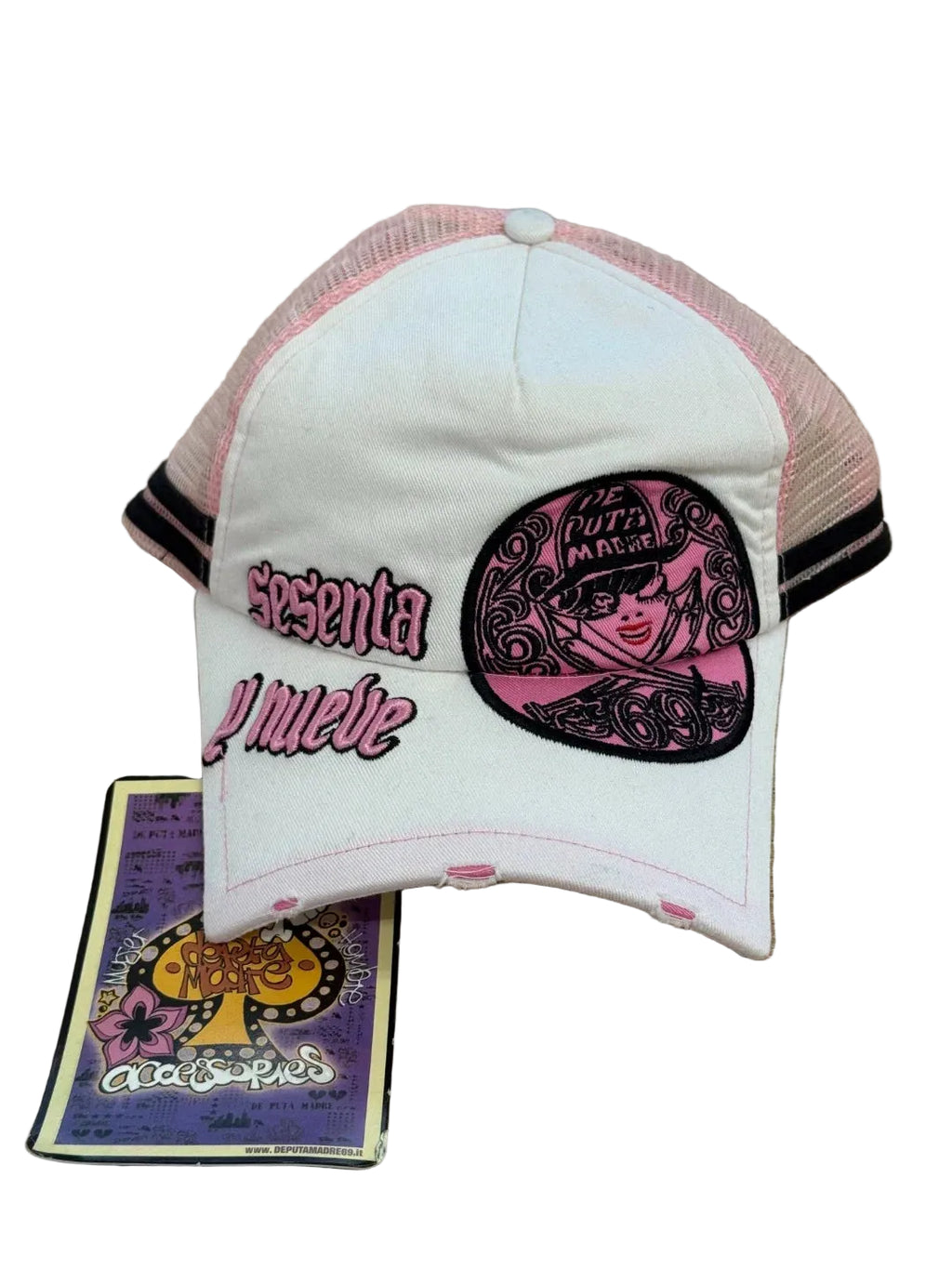 De Puta Madre 69 Cap White Pink