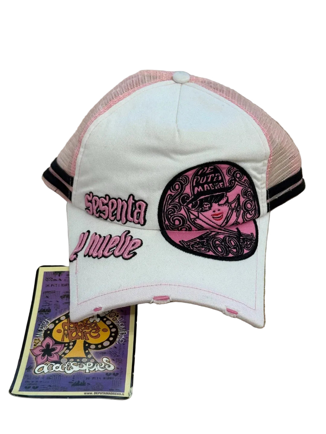 De Puta Madre 69 Cap White Pink
