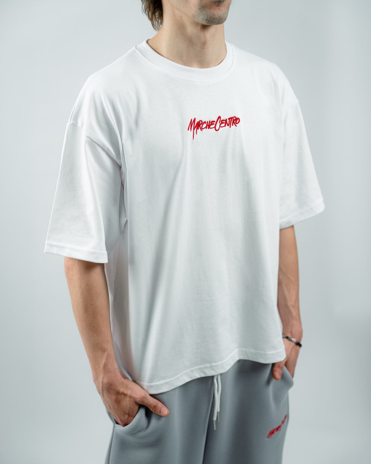 Marche Centro Embroidered Logo White