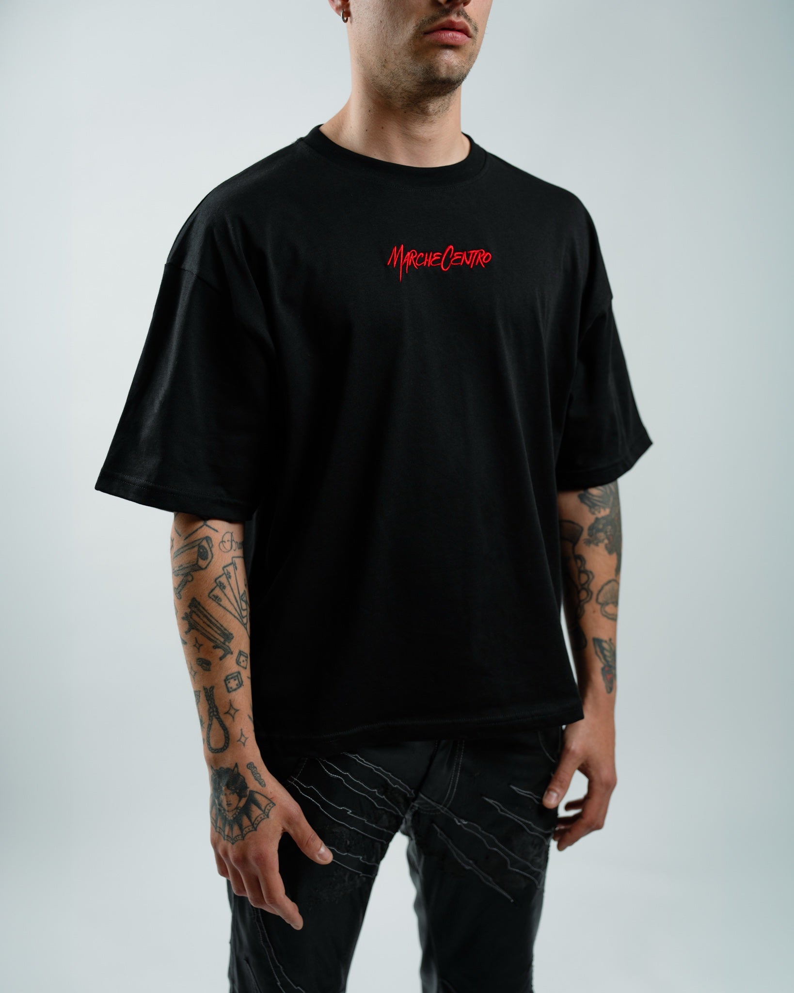 Marche Centro Embroidered Logo Black