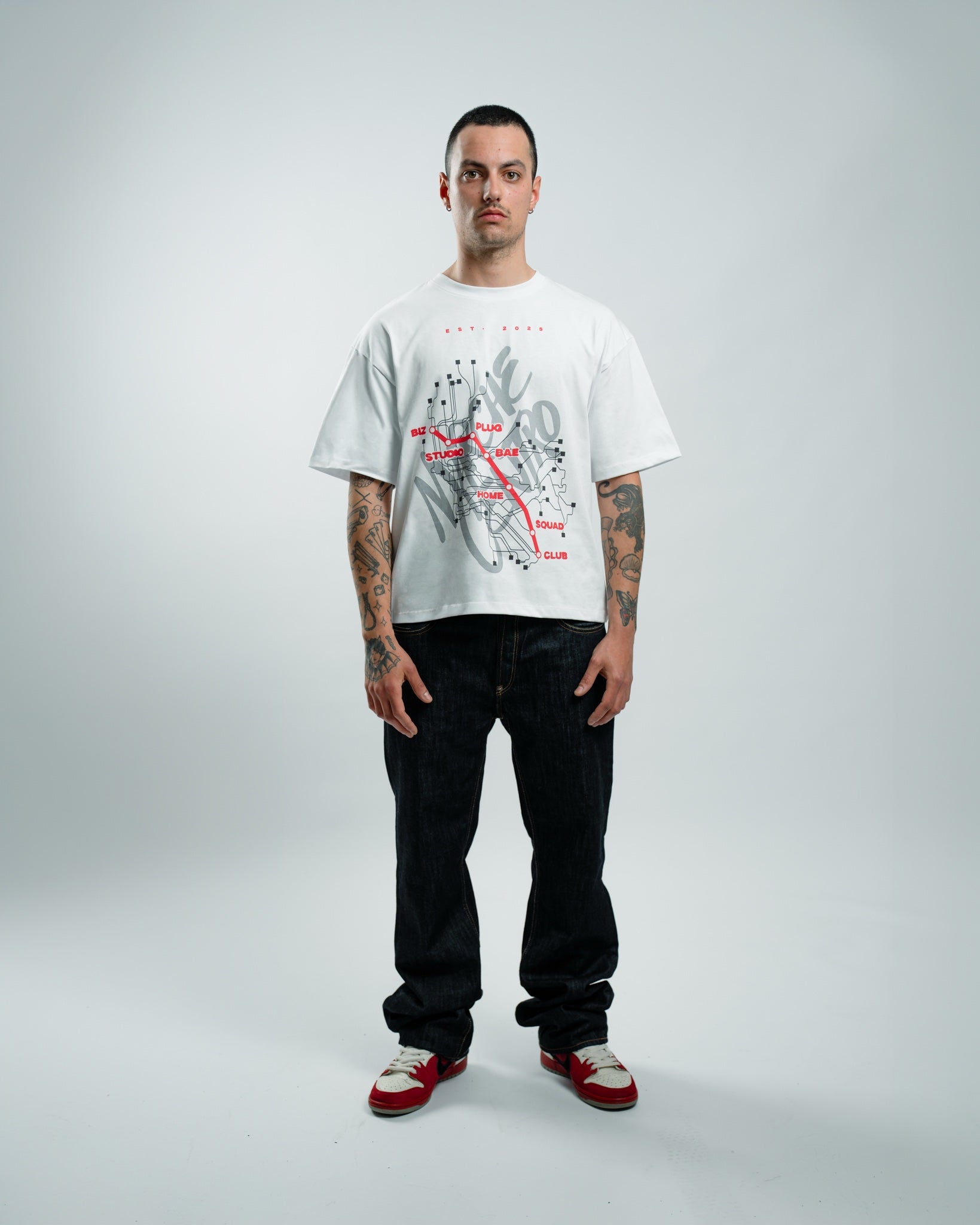 Marche Centro Map Tee White