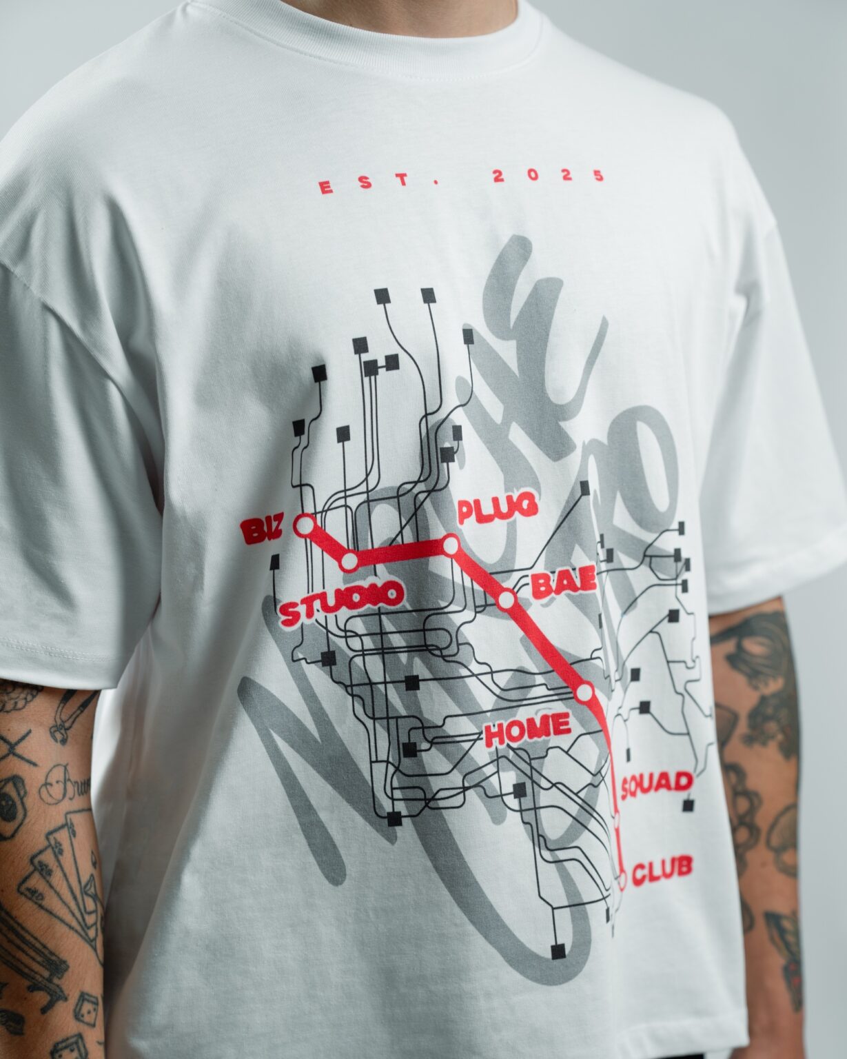 Marche Centro Map Tee White