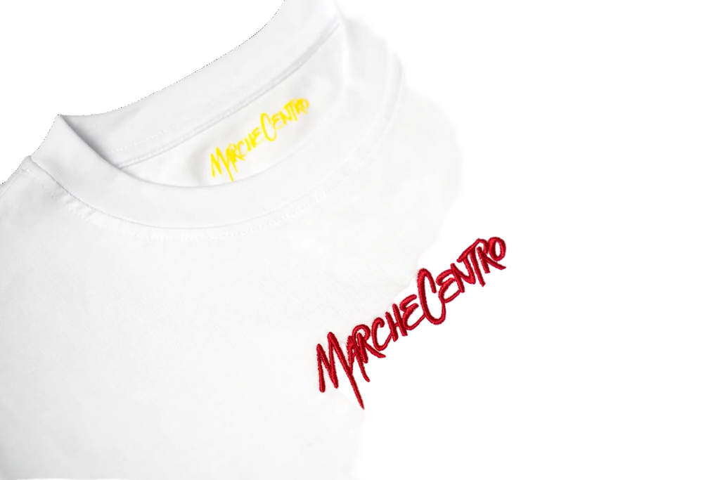 Marche Centro Embroidered Logo White