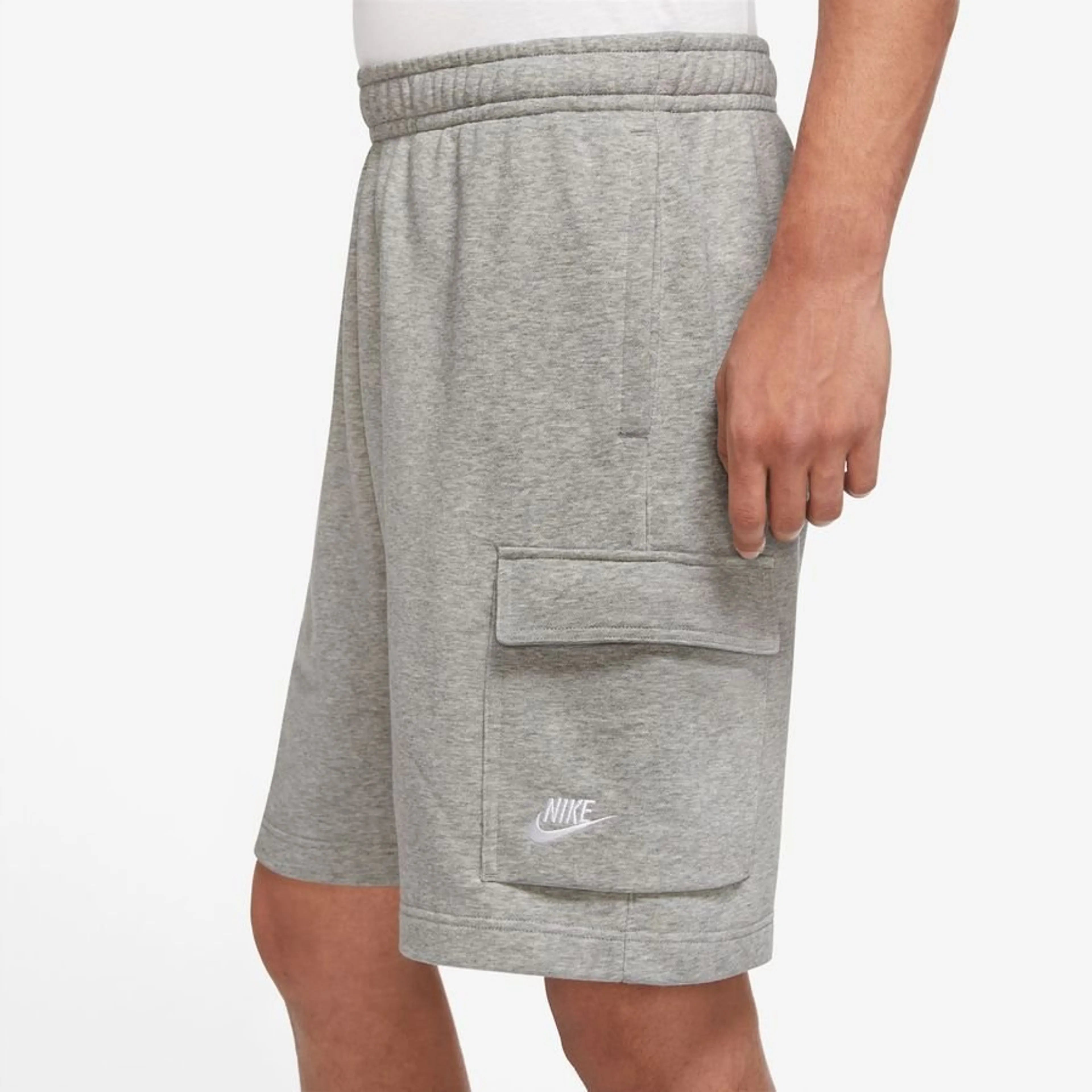 Nike Shorts Cargo NSW Club French Terry - Grey Heather/Matte Silver/White