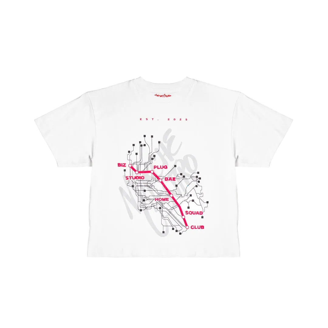 Marche Centro Map Tee White