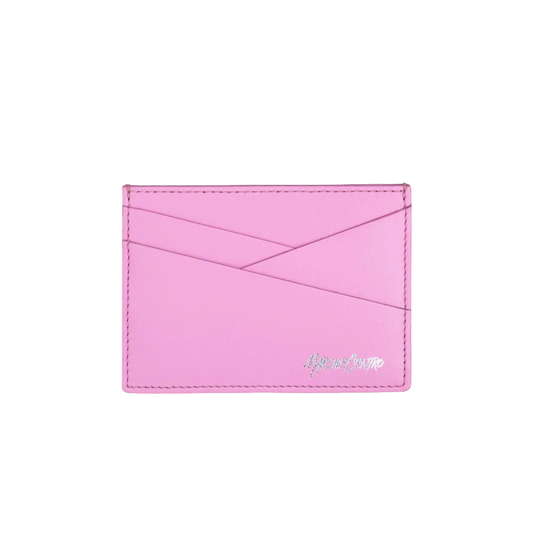 Marche Centro Leather Card Holder Pink