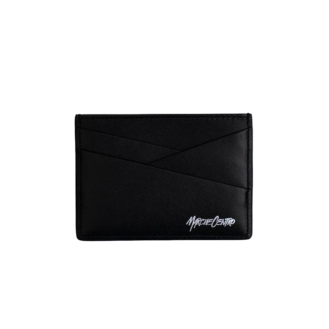 Marche Centro Leather Card Holder Black