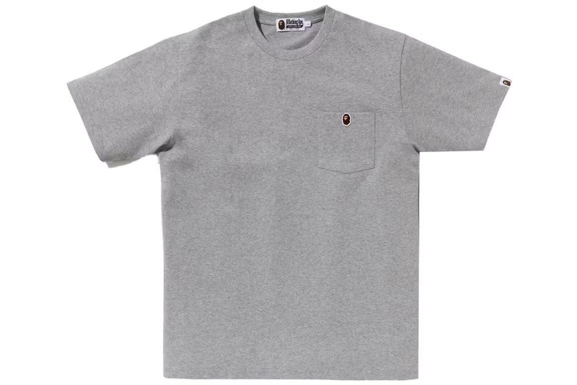 A Bathing Ape BAPE Grey Mini Pocket Logo T-Shirt