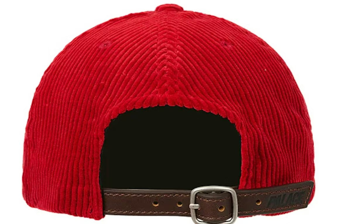 Palace Cord Tri-Ferg Patch 6 Pannel Red