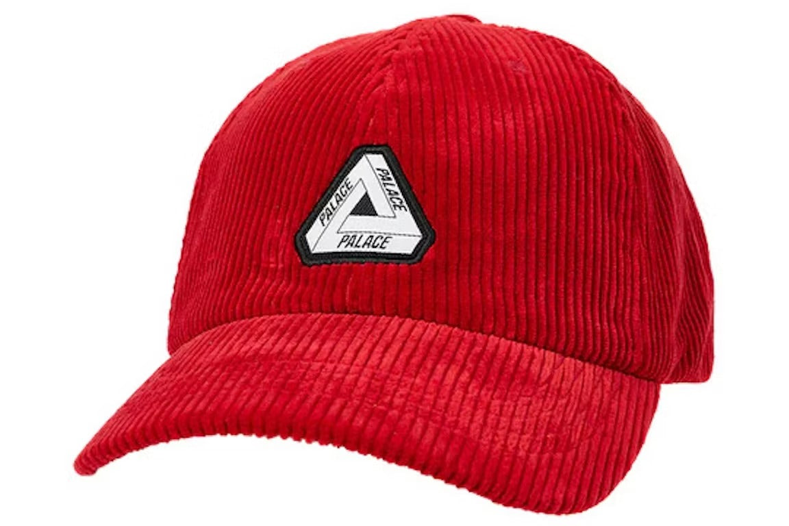 Palace Cord Tri-Ferg Patch 6 Pannel Red
