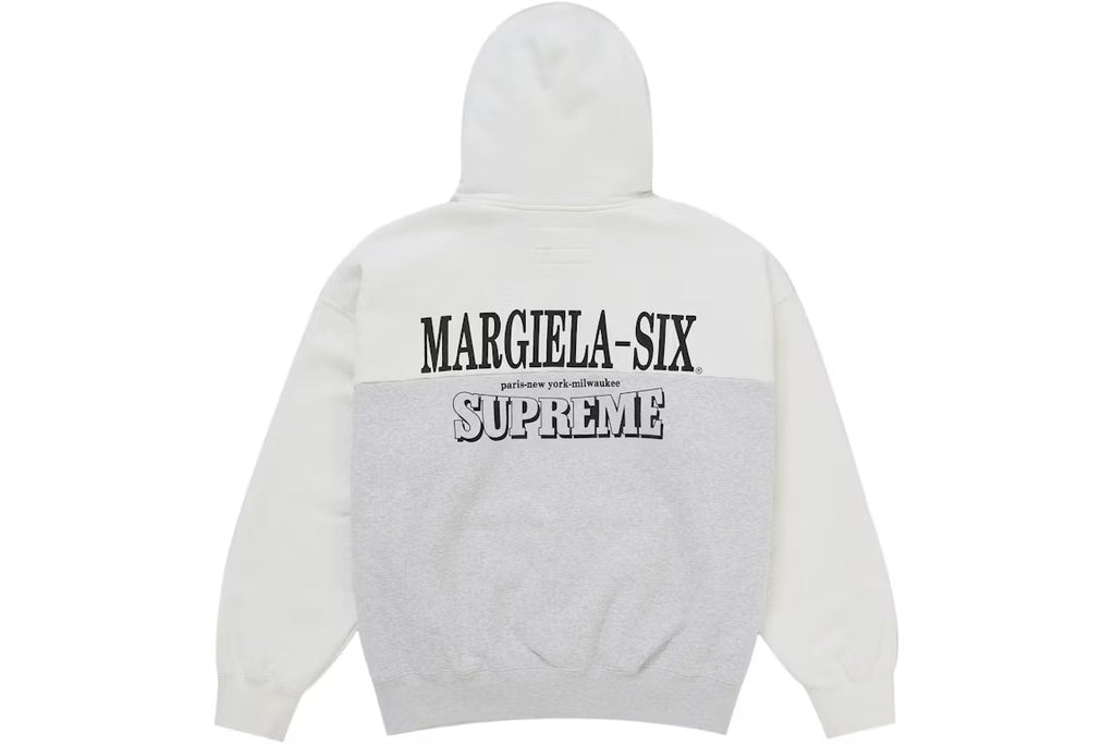 Supreme MM6 Maison Margiela Eagle Zip Up Hooded Sweatshirt White