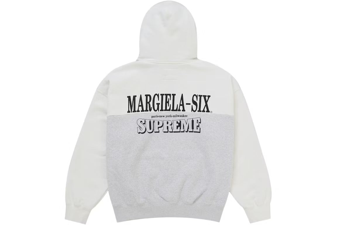 Supreme MM6 Maison Margiela Eagle Zip Up Hooded Sweatshirt White