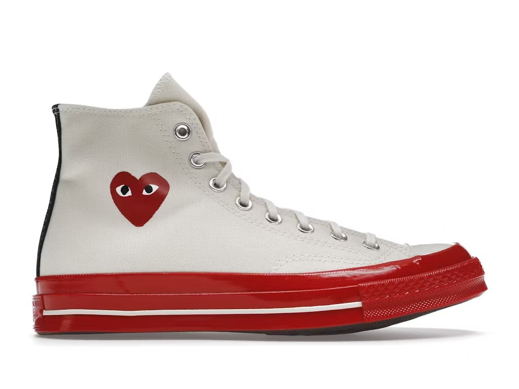 Converse Chuck Taylor All Star 70 Hi Comme des Garçons PLAY Egret Red