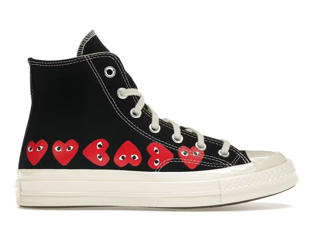 Converse Chuck Taylor All Star 70 Hi Comme des Garcons PLAY Black Multi Heart