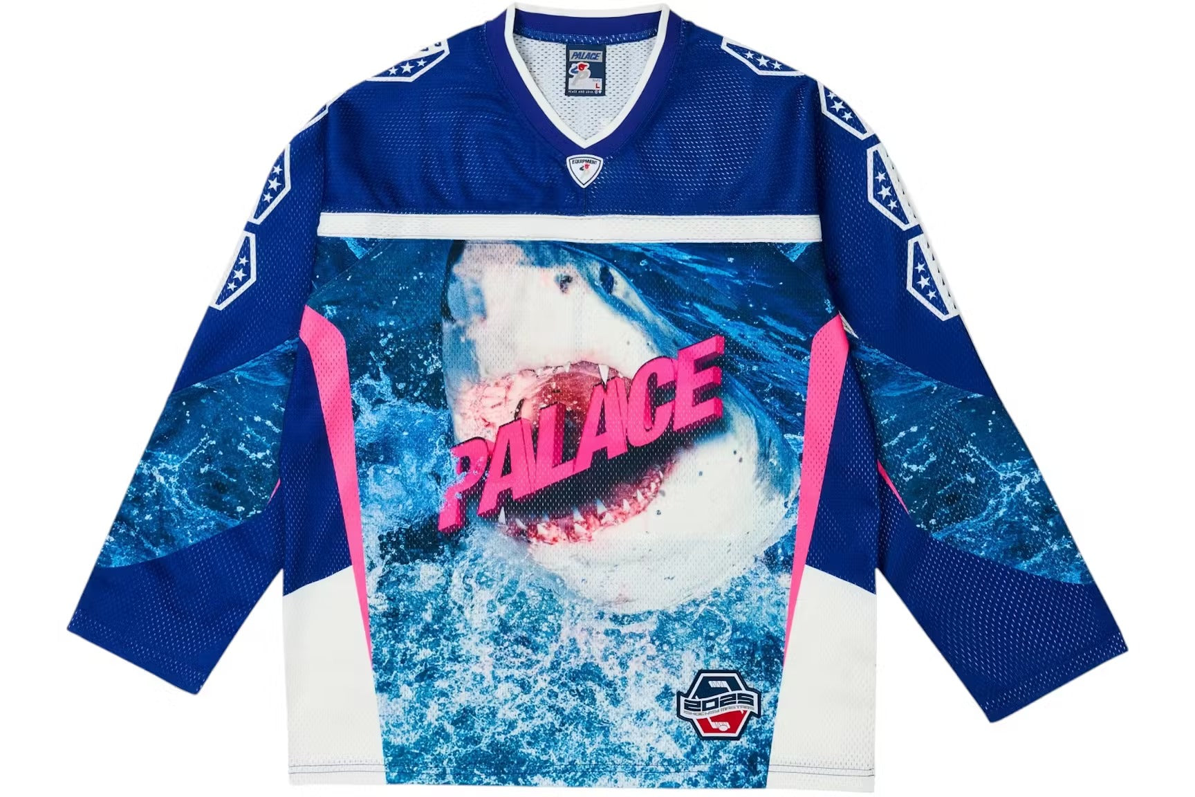 Palace Jersey Hockey Shark No Bitin' Blue