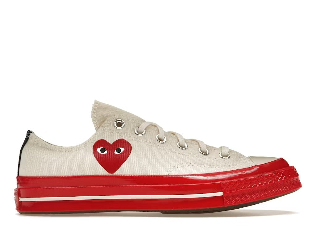 Converse Chuck Taylor All Star 70 Ox Comme des Garçons PLAY Egret White Red