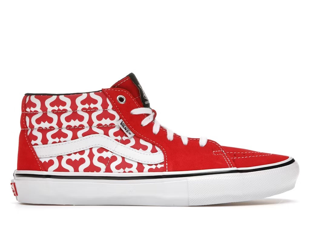 Vans Skate Mid Supreme Monogram S Logo Red