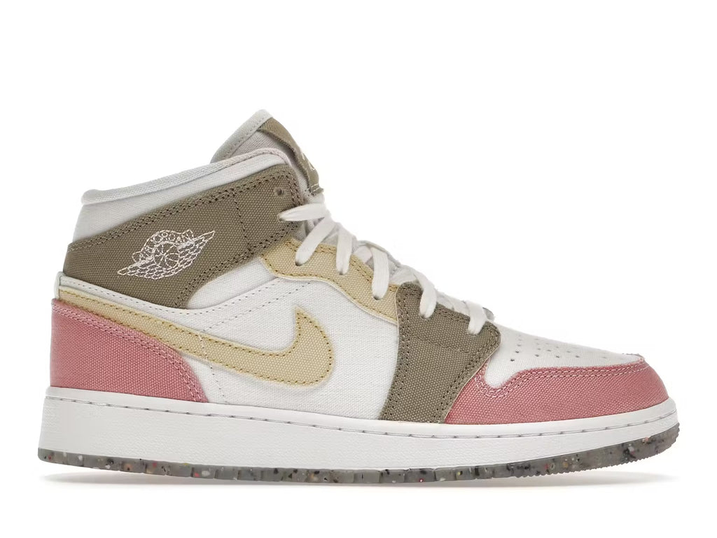 Jordan 1 Mid SE Pastel Vivid Green Grind (GS)