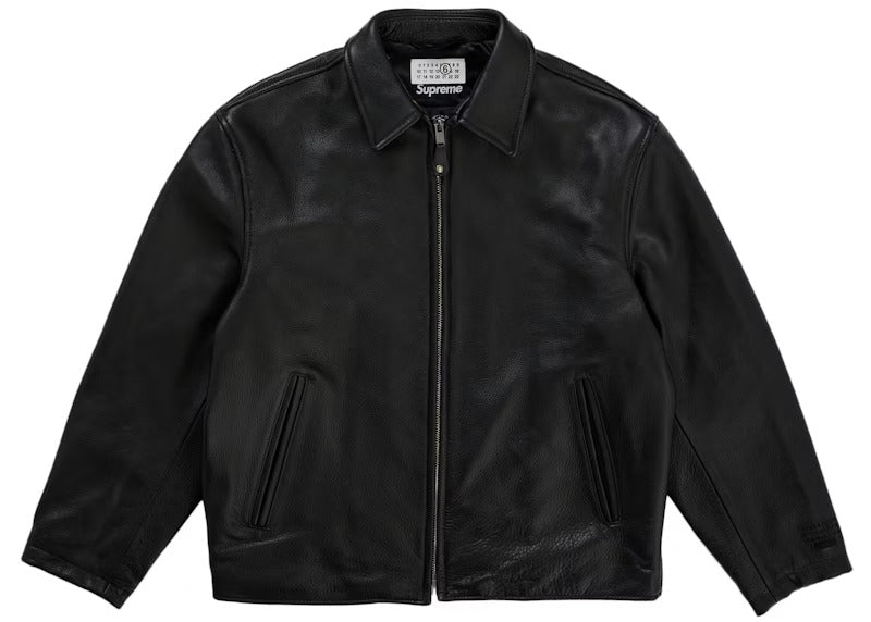 Supreme MM6 Maison Margiela Jacket Eagle Schott Black Leather