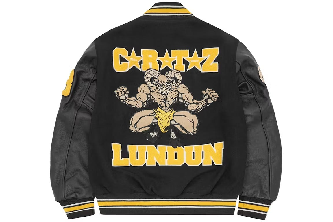 Corteiz CRTZ Goat Varsity Jacket Black
