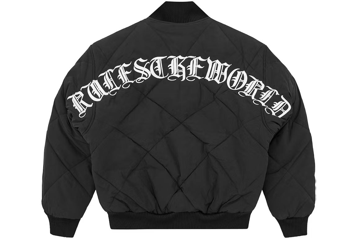Corteiz Olde English Bomber Trapuntato Black