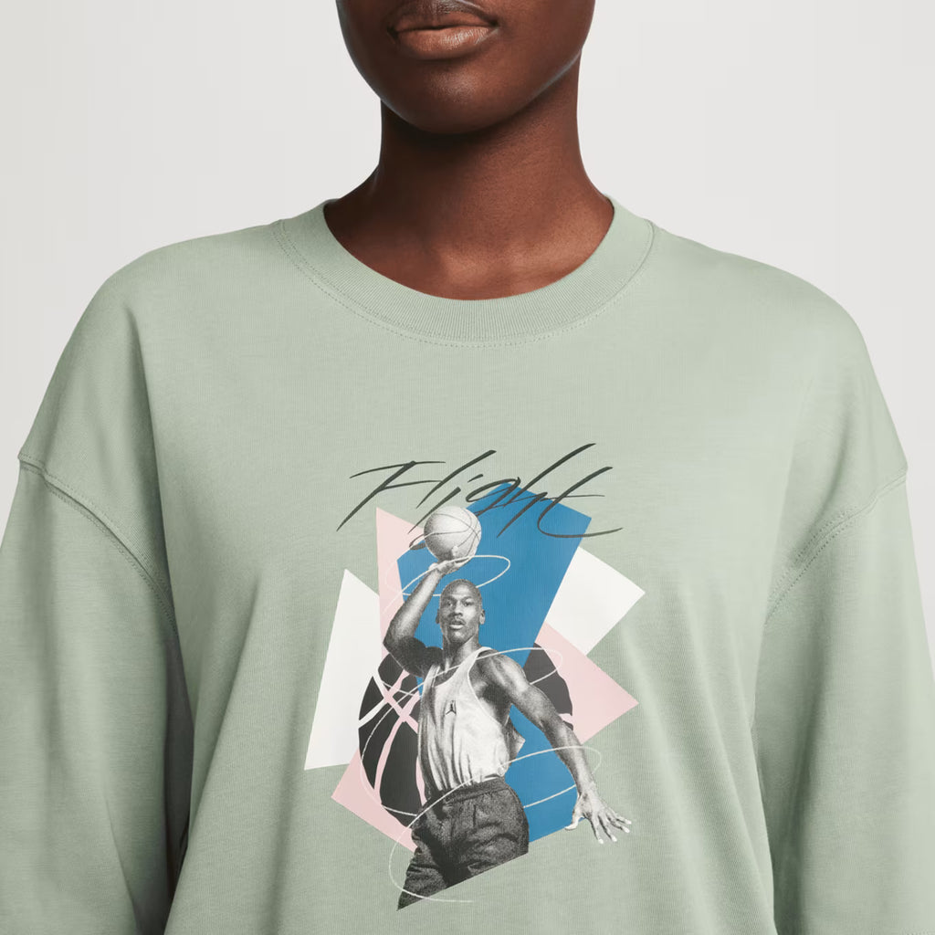 Jordan MJ Tee Oversized Graphic Flight Green
