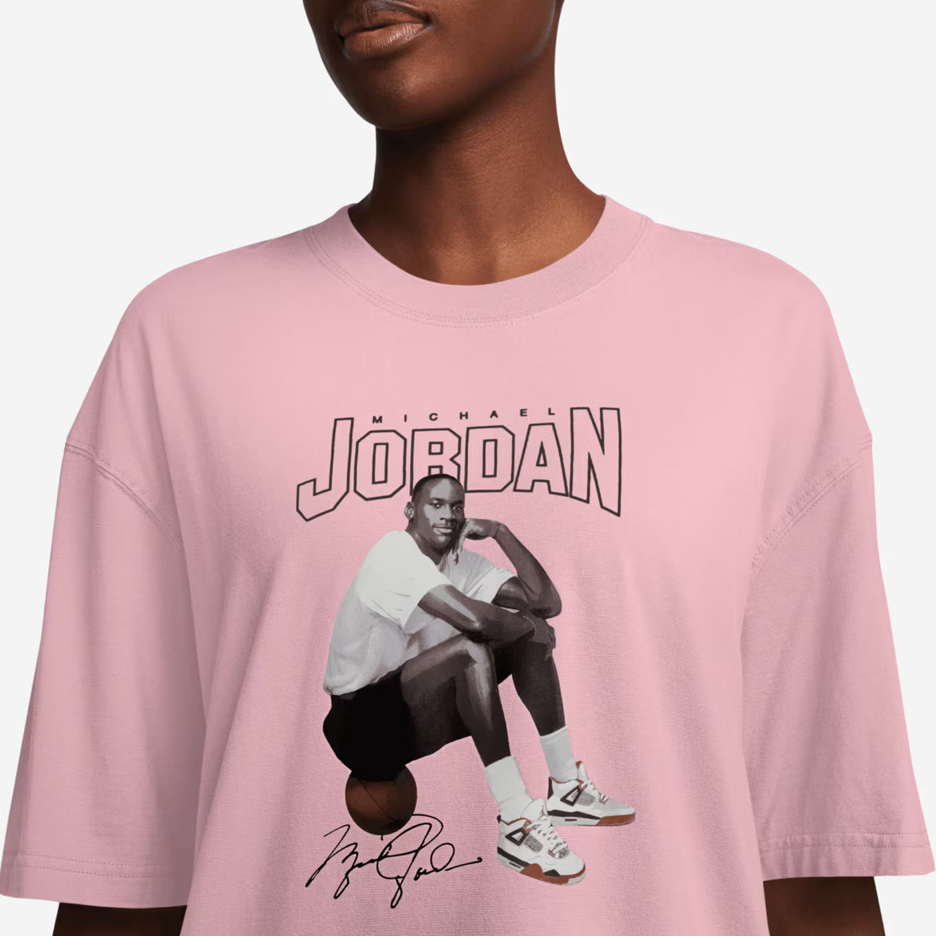 Jordan MJ Tee Oversized Graphic Pink