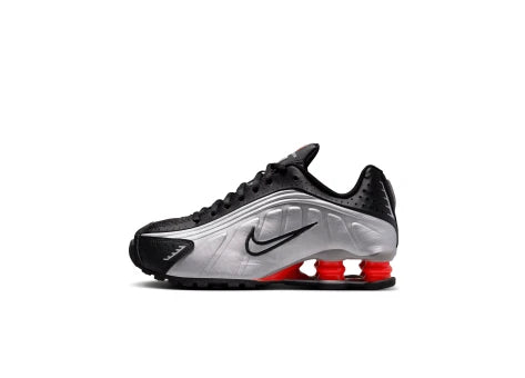 Nike Shox R4 Silver Metallic Red Black Picante (GS)