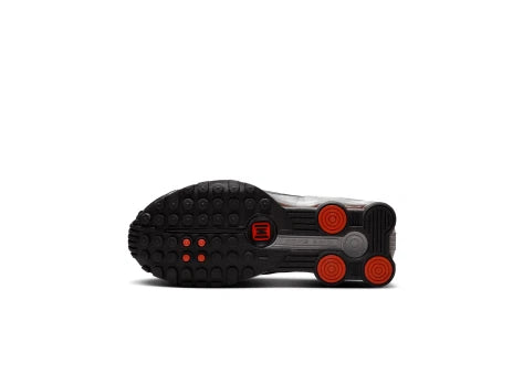 Nike Shox R4 Silver Metallic Red Black Picante (GS)