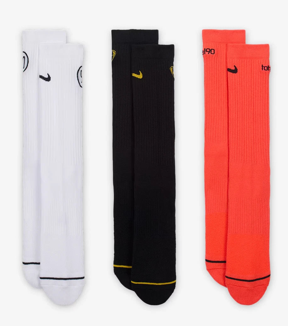 Nike Total 90 Everyday Cushion Crew Socks 3pcs Unisex Sports Casual