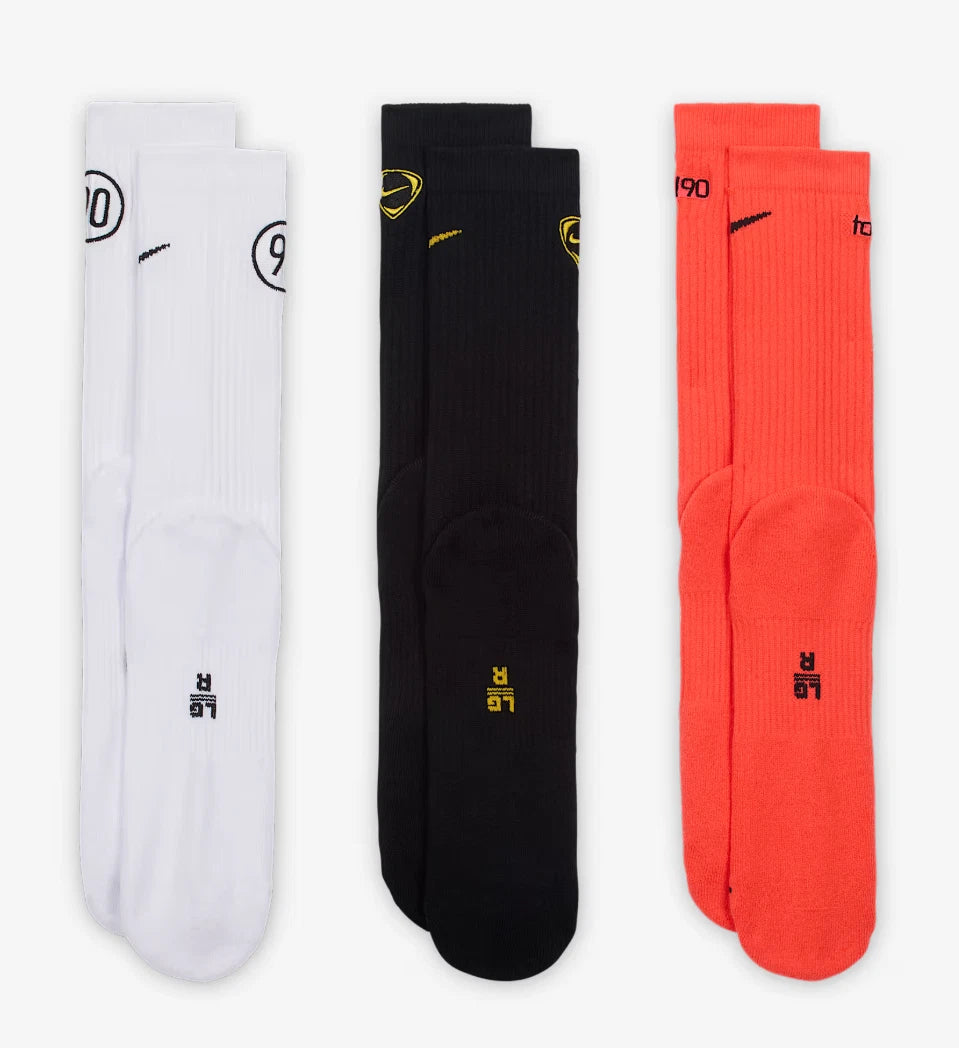 Nike Total 90 Everyday Cushion Crew Socks 3pcs Unisex Sports Casual