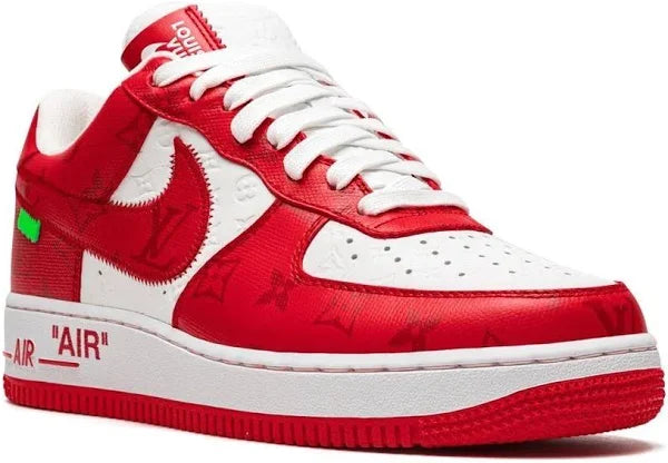 Louis Vuitton Nike Air Force 1 Low By Virgil Abloh White Red