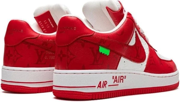 Louis Vuitton Nike Air Force 1 Low By Virgil Abloh White Red