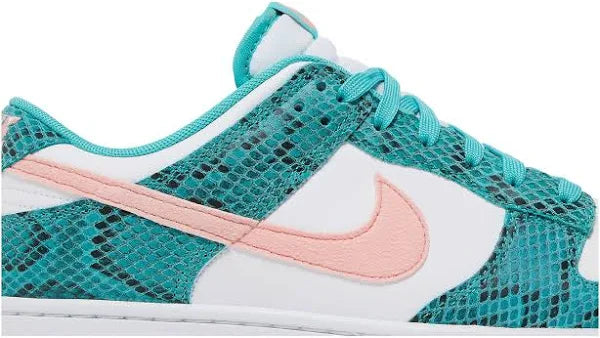 Nike Dunk Low Snakeskin Washed Teal Bleached Coral