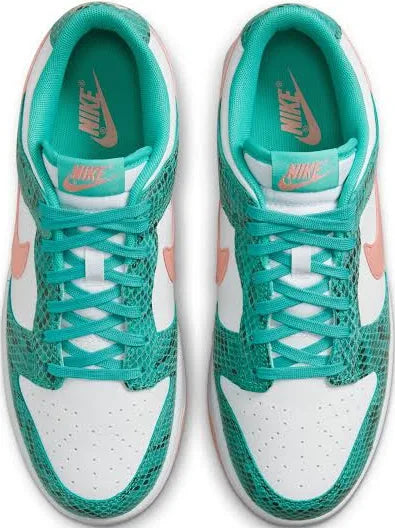 Nike Dunk Low Snakeskin Washed Teal Bleached Coral